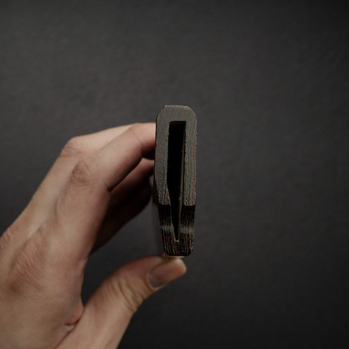 K&S Kritsuke (K-tip) Yanagiba Hardwood Saya, Left Handed Standard Profile