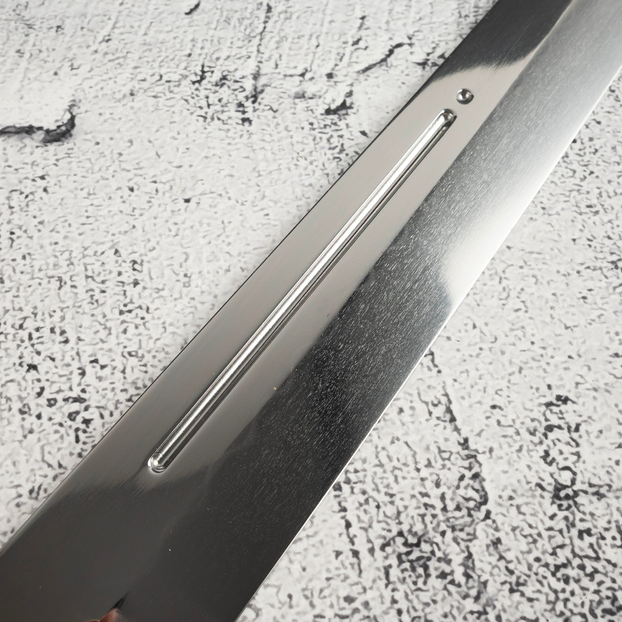 Exotic: Yoshikazu Ikeda Blue #1 Mizu-Honyaki K-tip Yanagiba 300mm with Blood Groove