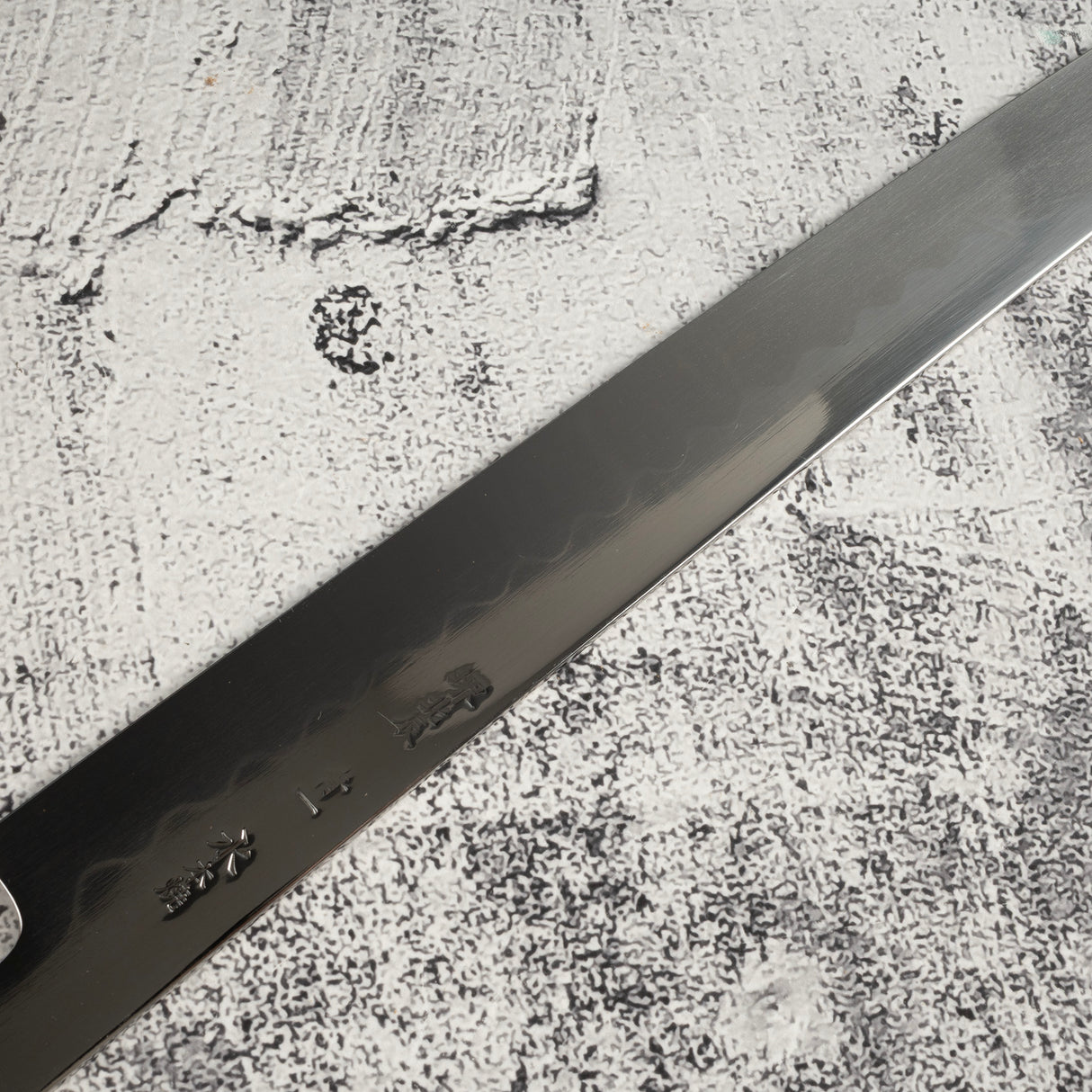 Exotic: Yoshikazu Ikeda Blue #1 Mizu-Honyaki K-tip Yanagiba 300mm with Blood Groove Pau Rosa Set