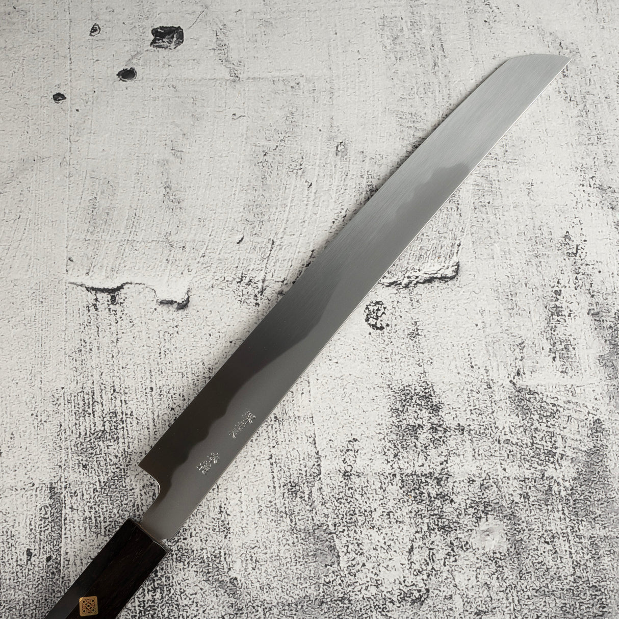 Exotic: Yoshikazu Ikeda Honyaki Mt. Fuji Hamon Sakimaru Takohiki 300mm Hand Sharpened Kasumi Finish