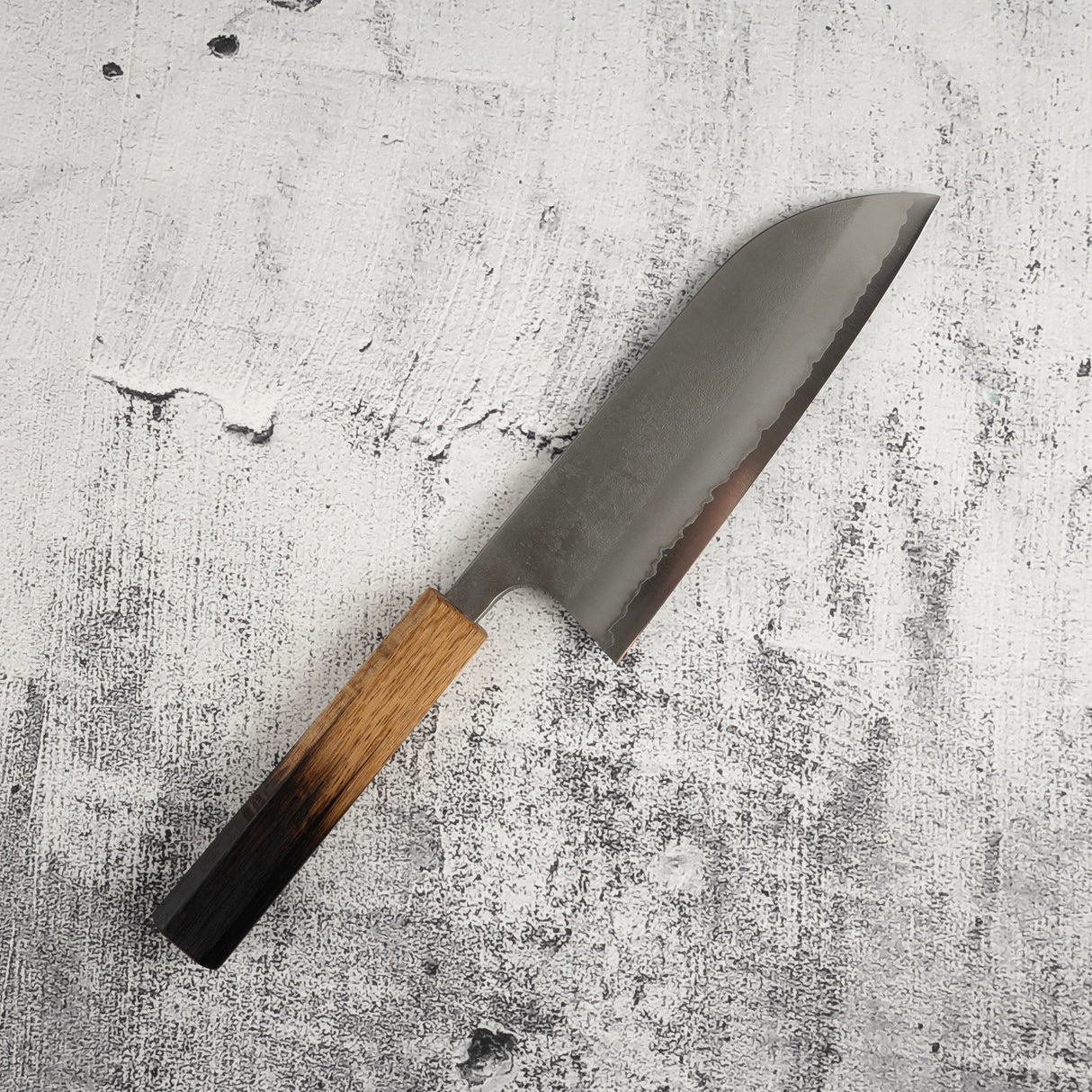Matsubara Blue 2 Santoku 170mm Nashiji Burnt Kashi