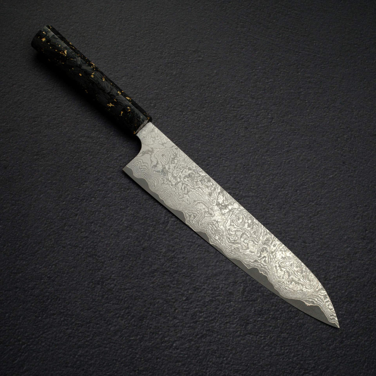 Hatsukokoro x Nigara VG XEOS Kurozome Damascus Gyuto 240mm w/ Saya