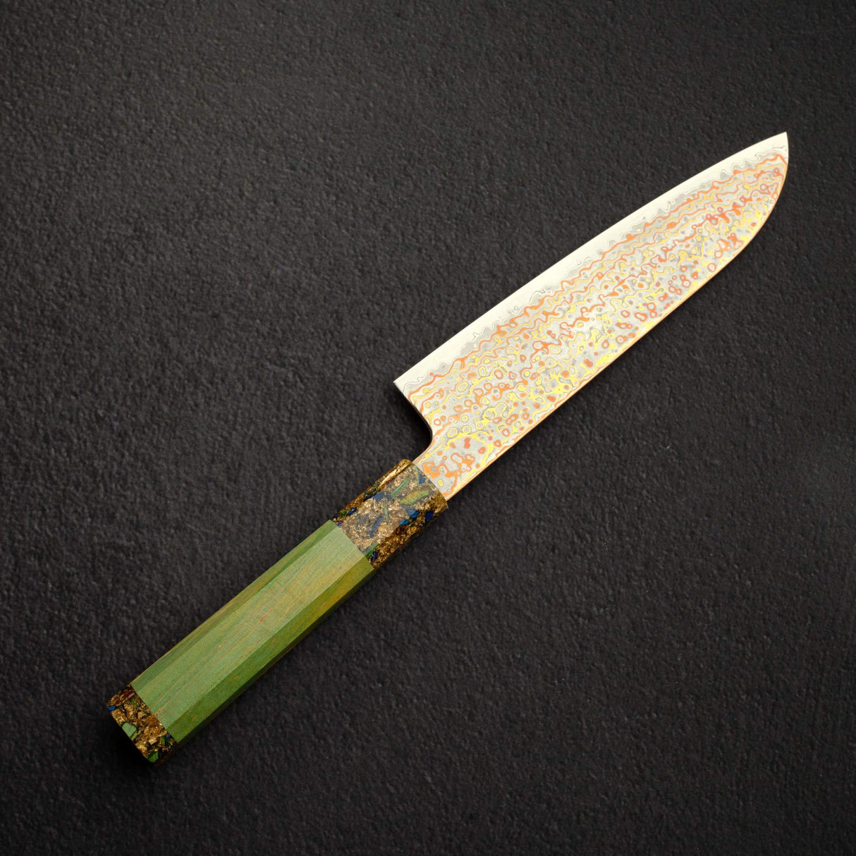 初心 孔雀 V-Toku-2 三德刀 180mm Rainbow 大馬士革 Finish