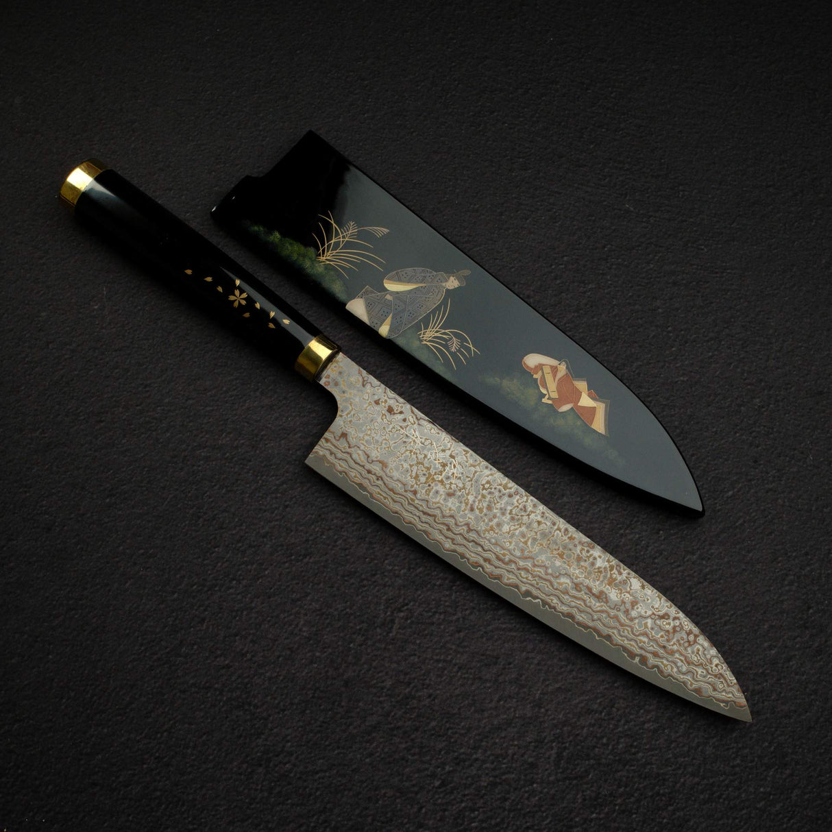 Takeshi Saji Maki-e Urushi VG10W Gyuto 210mm