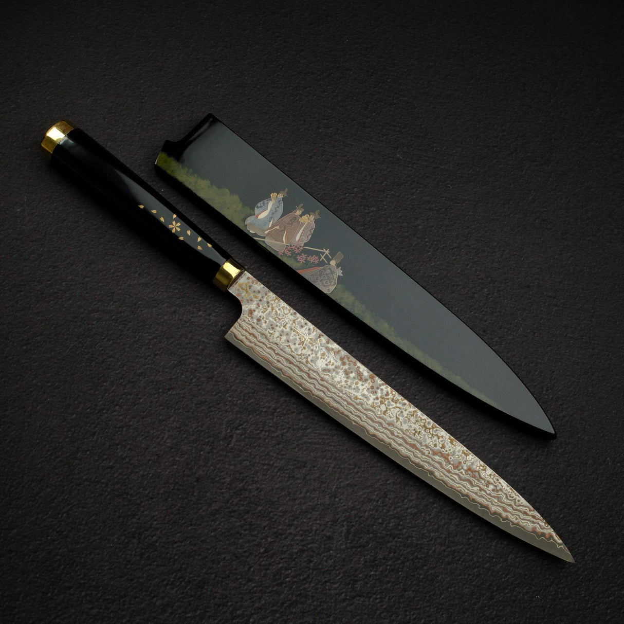 Takeshi Saji Maki-e Urushi VG10W Sujihiki 240mm