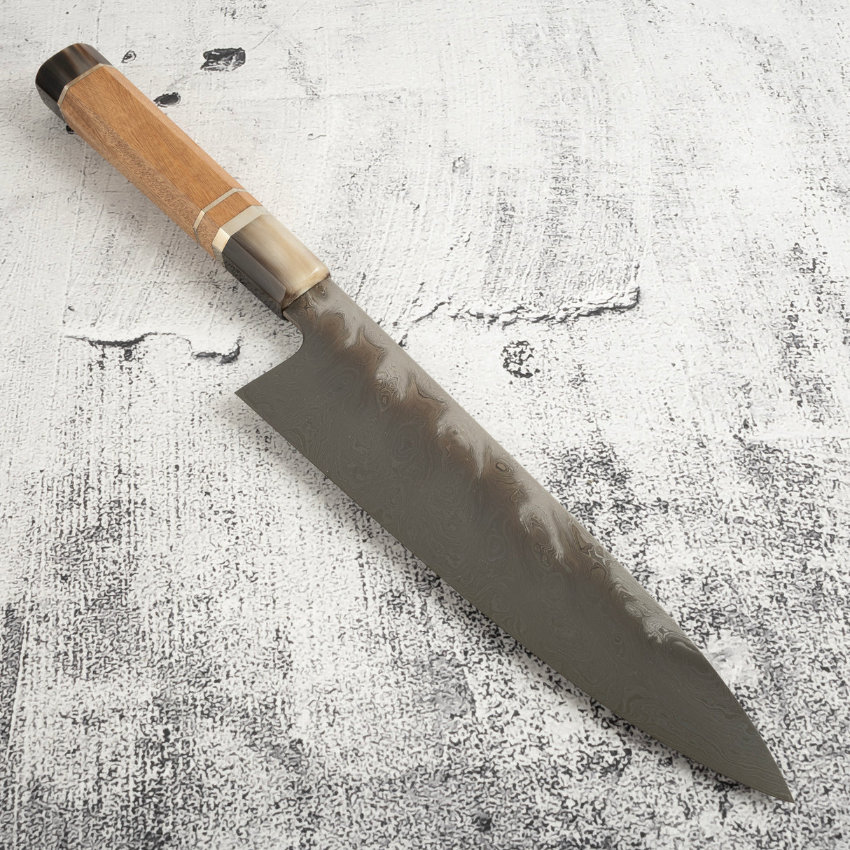 Exotic: Shoichi Hashimoto (橋本庄市) Chihaya (ちはやふる・千早) Blue / White Coreless Gyuto 210mm