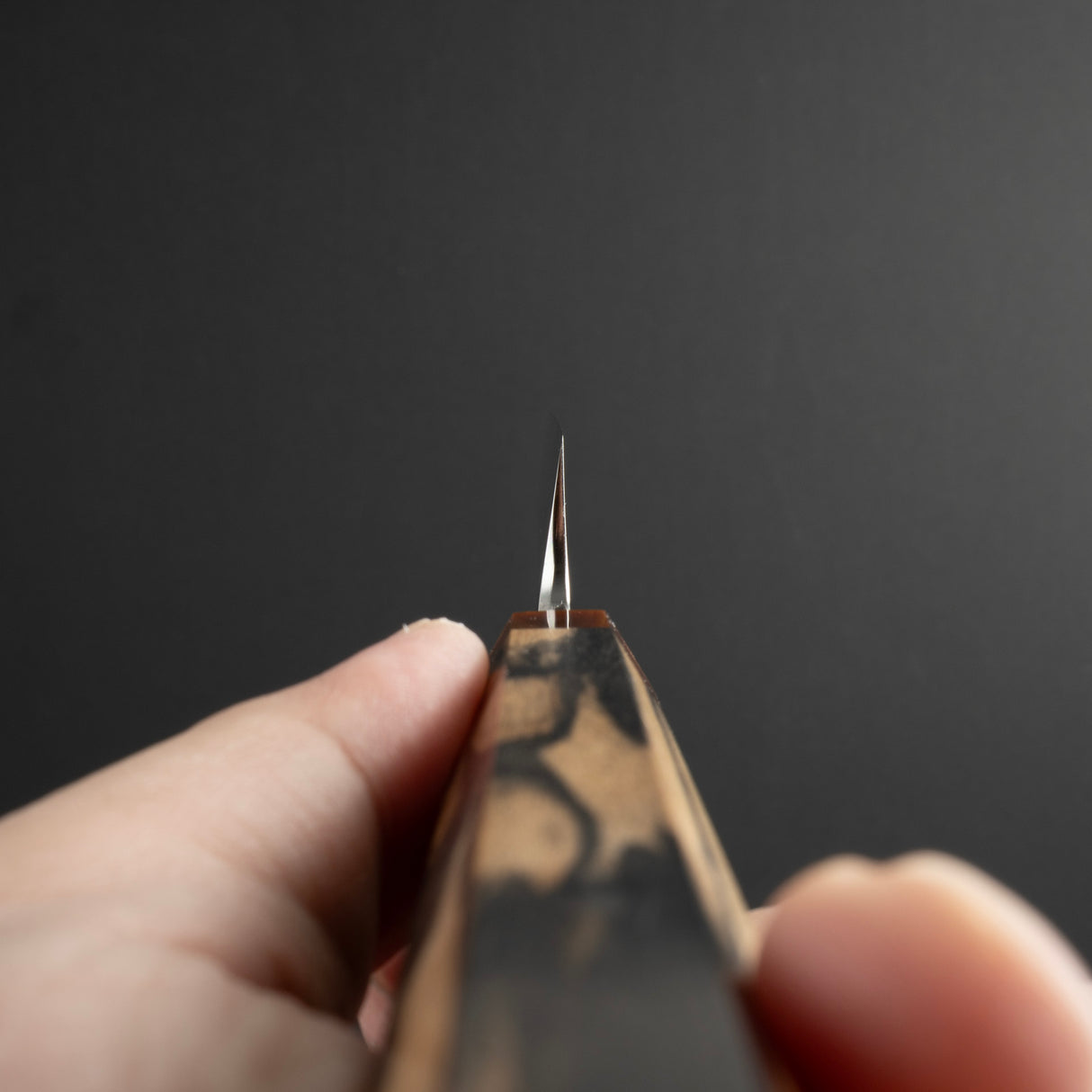 Exotic: Yoshikazu Ikeda Blue #1 Mizu-Honyaki Yanagiba 300mm with Blood Groove Black & White Ebony