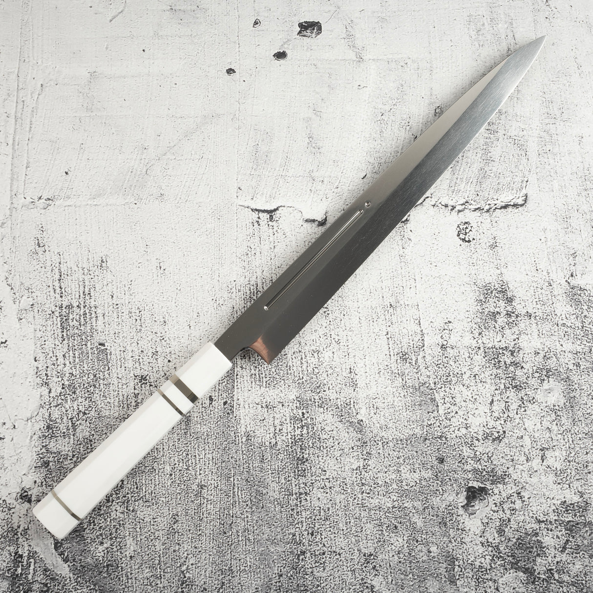 Exotic: Yoshikazu Ikeda Blue #1 Mizu-Honyaki Yanagiba 300mm / Moribashi Set #1