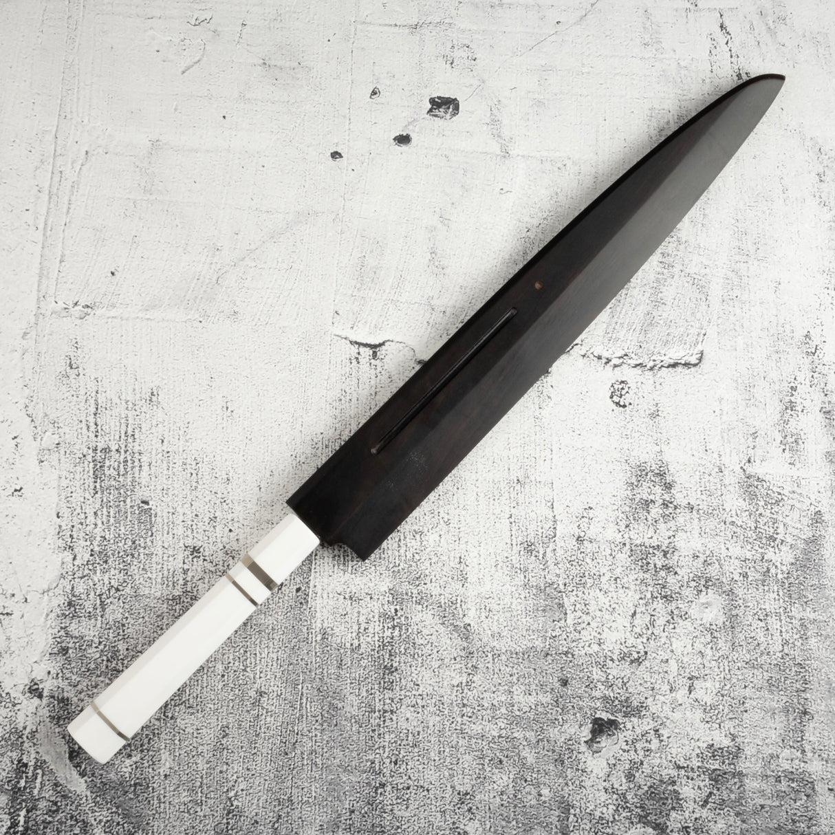 Exotic: Yoshikazu Ikeda Blue #1 Mizu-Honyaki Yanagiba 300mm / Moribashi Set #1