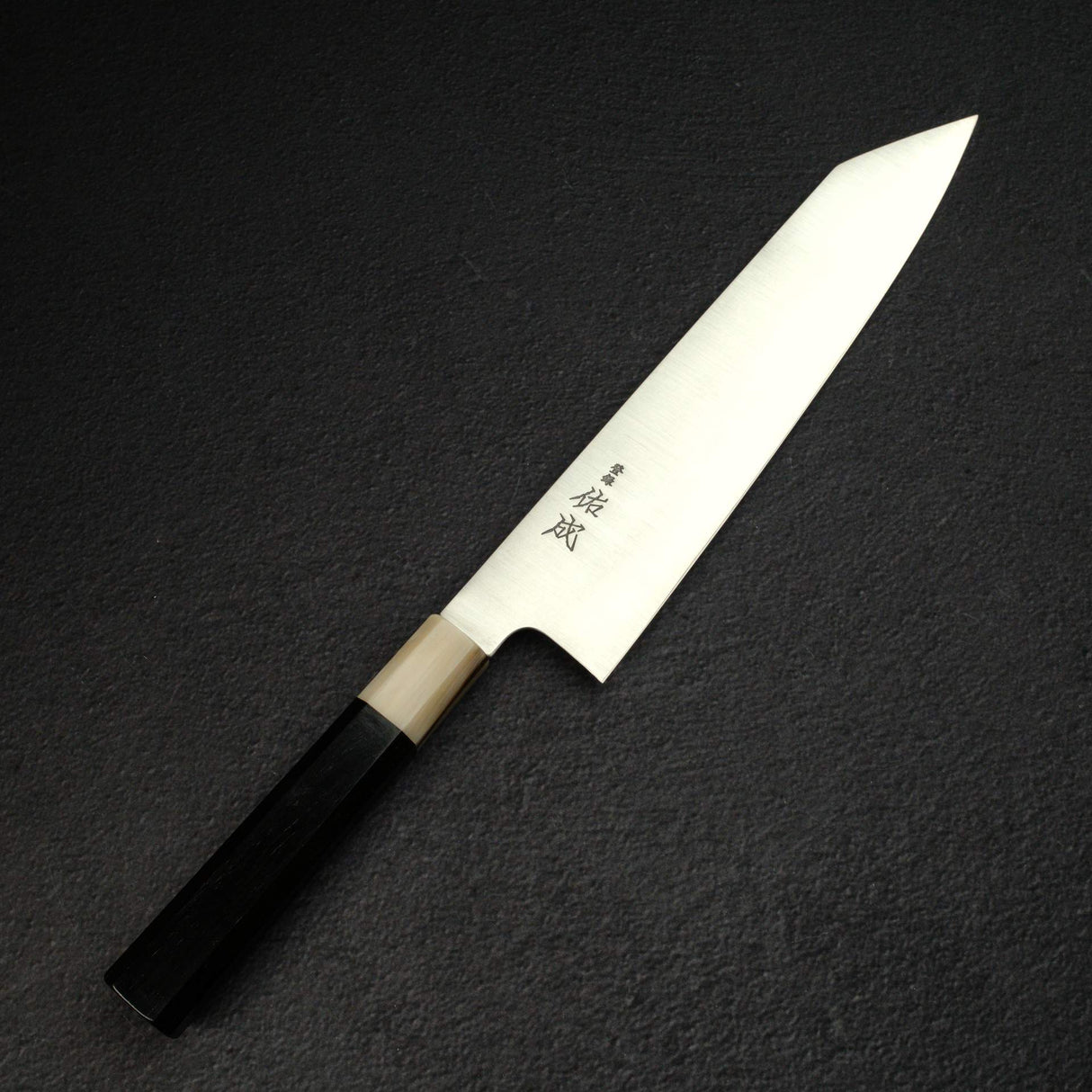 Sukenari SG2 Hairline K-tip Gyuto 240mm, Ebony Handle with Blonde/Marble Ferrule