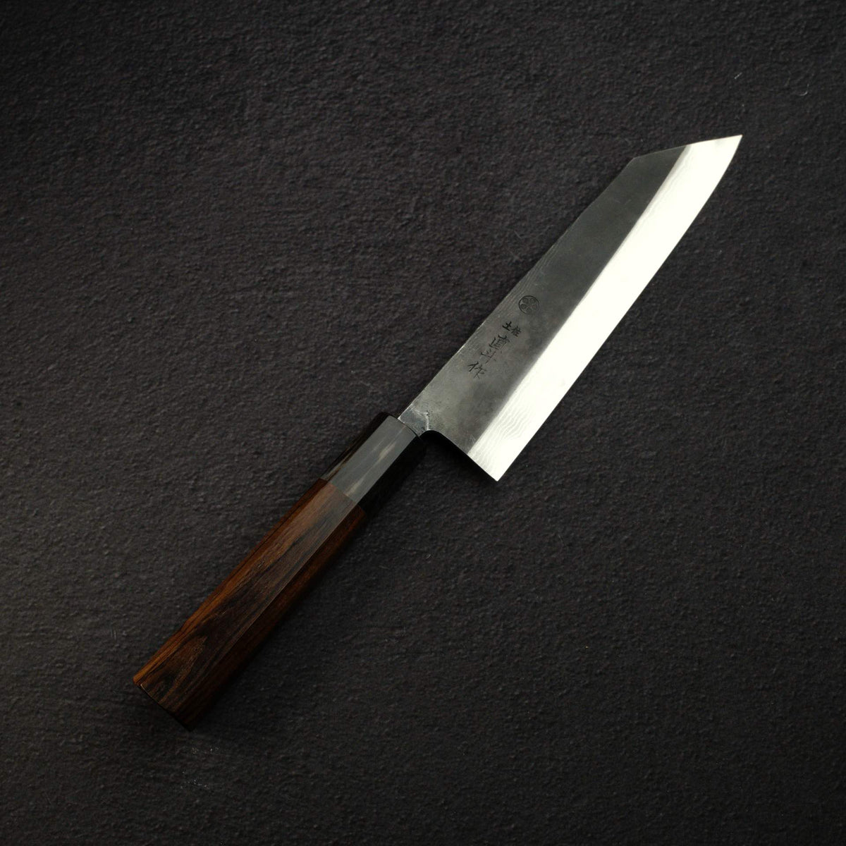 Naoto Blue 1 Damascus Kurouchi Bunka 180mm