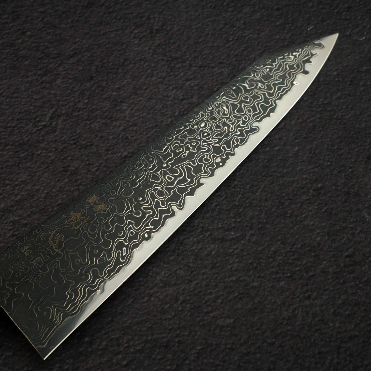 Hatsukokoro Ryuhyo SG2 Black Damascus K-tip Gyuto 210mm Ebony