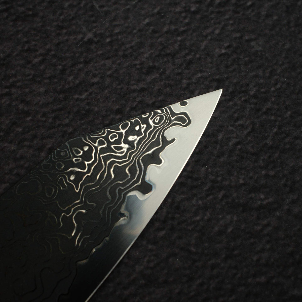 Hatsukokoro Ryuhyo SG2 Black Damascus K-tip Gyuto 210mm Ebony