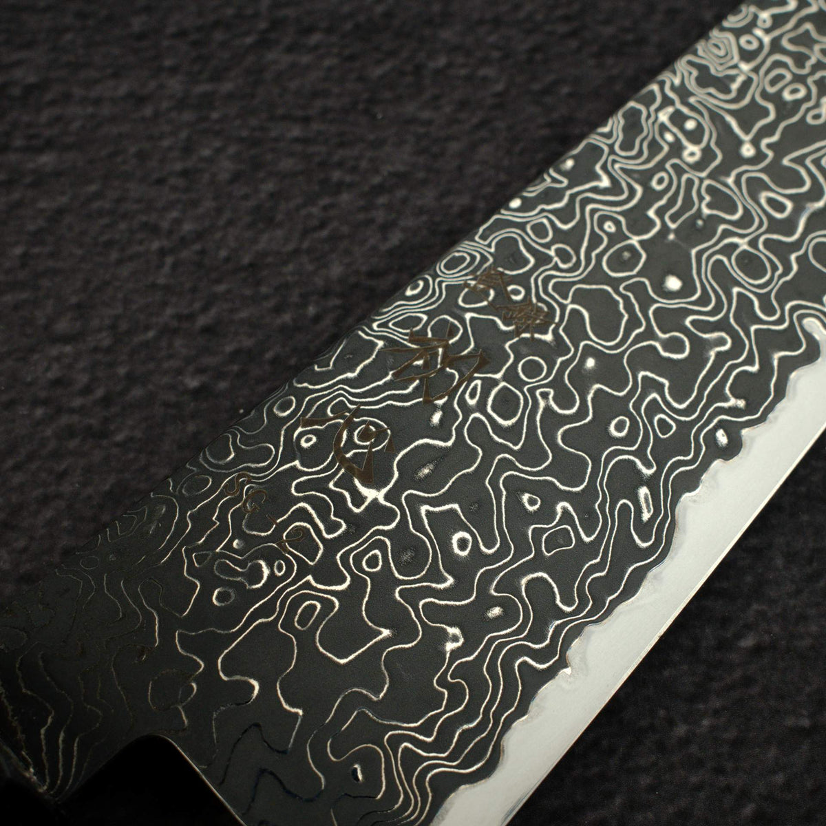 Hatsukokoro Ryuhyo SG2 Black Damascus K-tip Gyuto 210mm Ebony