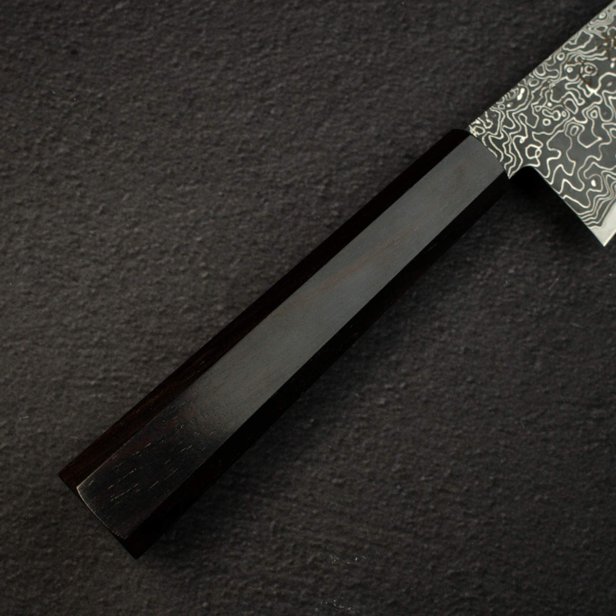 Hatsukokoro Ryuhyo SG2 Black Damascus K-tip Gyuto 210mm Ebony