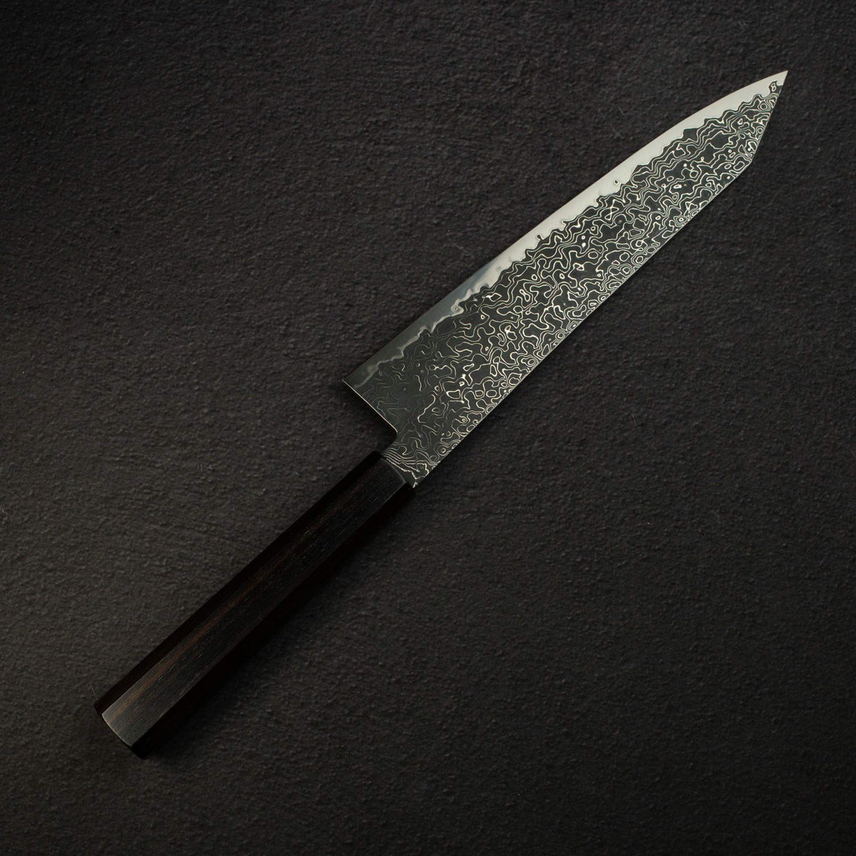 Hatsukokoro Ryuhyo SG2 Black Damascus K-tip Gyuto 210mm Ebony