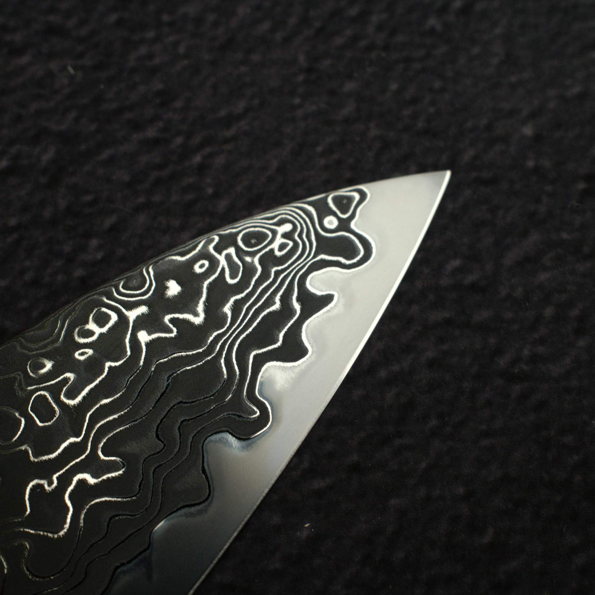 Hatsukokoro Ryuhyo SG2 Black Damascus Gyuto 210mm Ebony