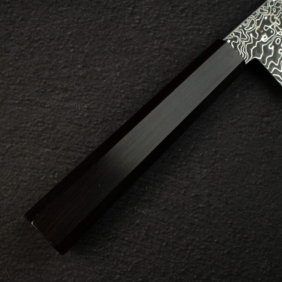 Hatsukokoro Ryuhyo SG2 Black Damascus Gyuto 210mm Ebony