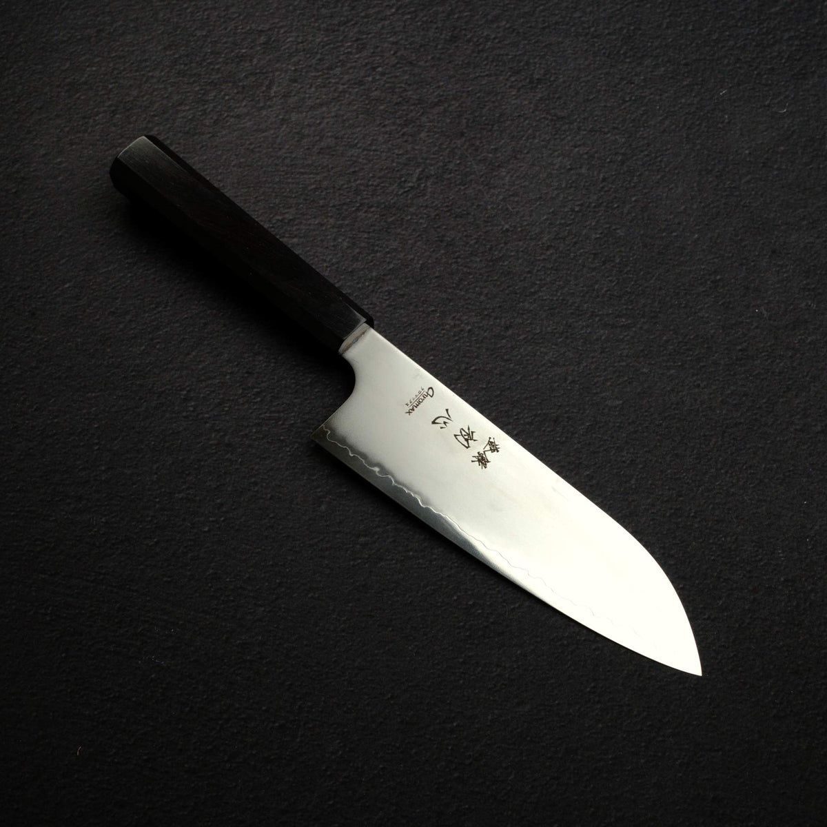 Hatsukokoro Hayabusa Chromax Santoku 170mm, Ebony Handle