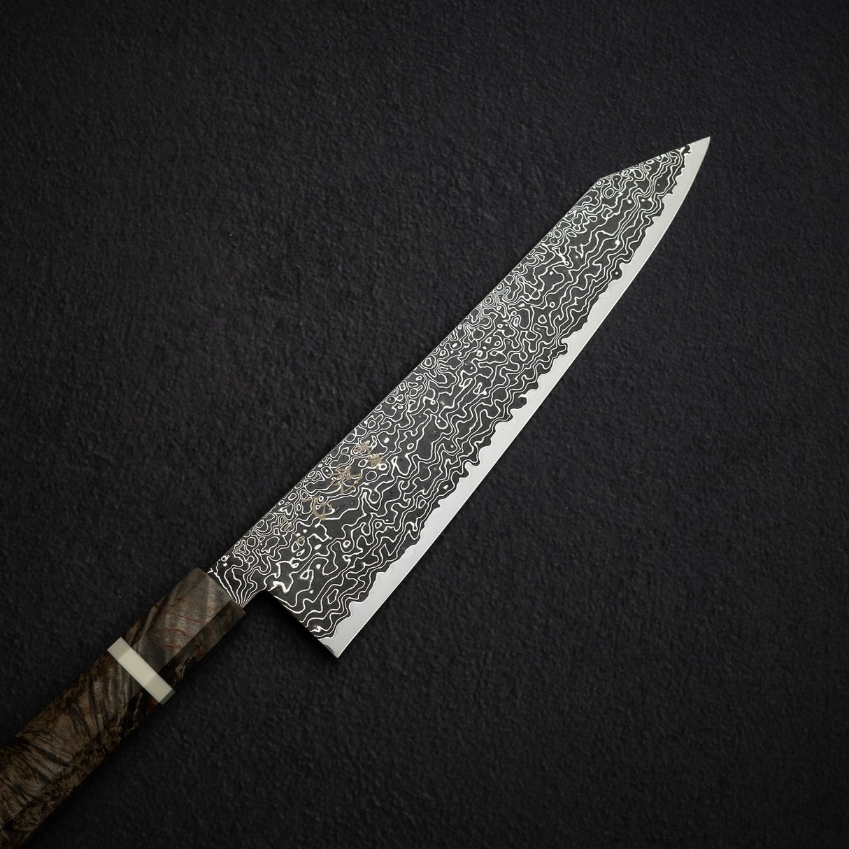 Hatsukokoro Ryuhyo SG2 Black Damascus K-tip Gyuto 240mm Birch
