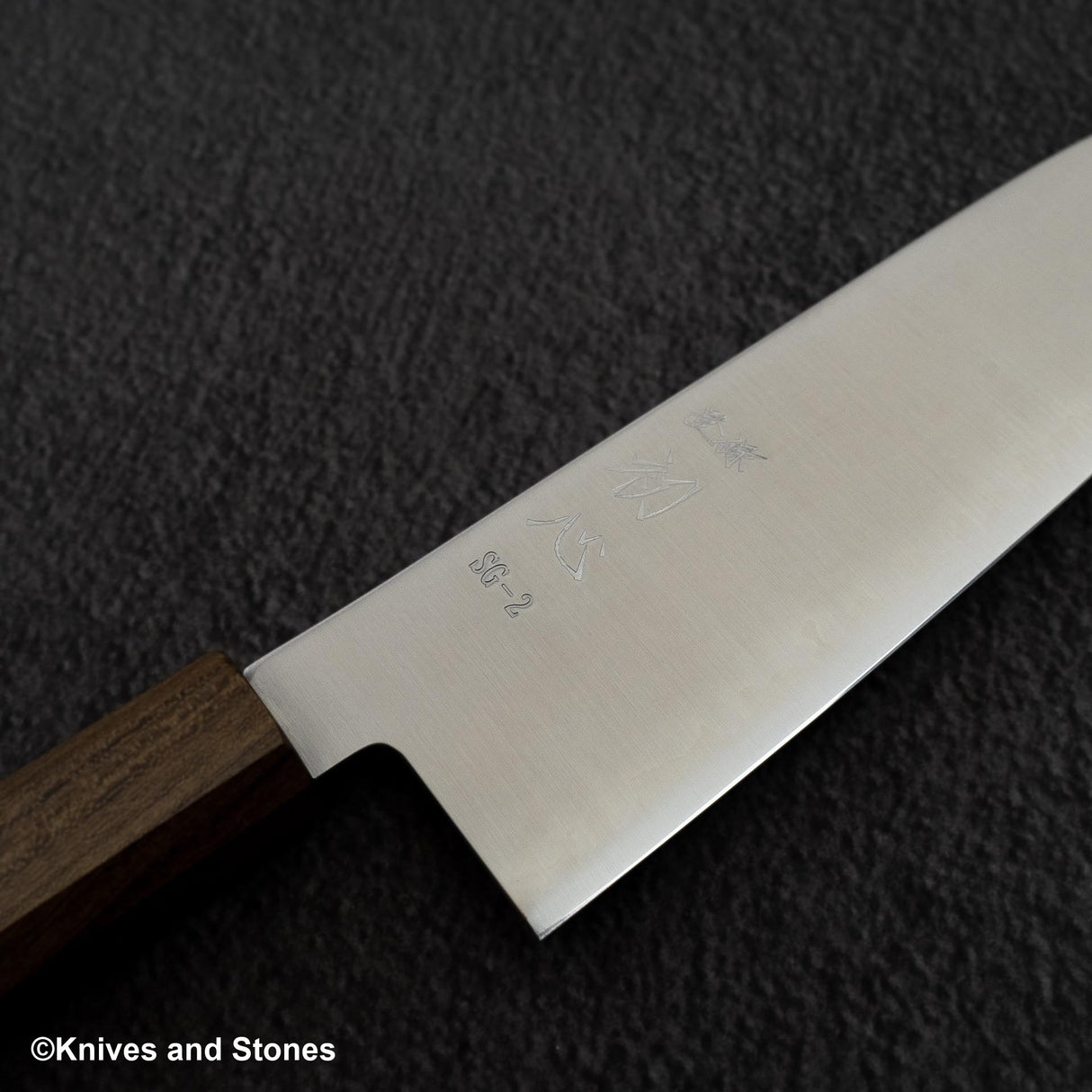 Hatstukokoro Hayabusa SG2 Migaki Santoku 180mm Black Chacate
