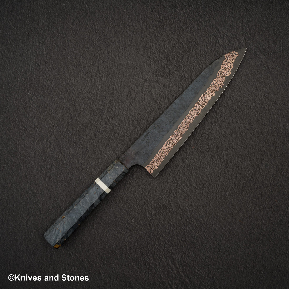 Hatsukokoro x Nigara Yorokobi SLD 銅大馬士革牛刀 210 毫米樺木手柄