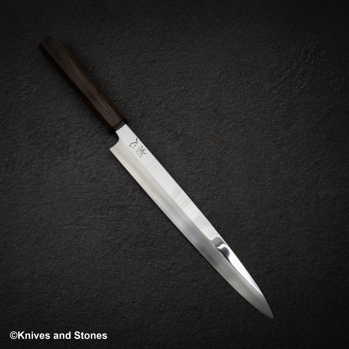 Hatsukokoro FAXR2 粉末鋼柳葉刀 240mm 鏡面拋光黑檀木