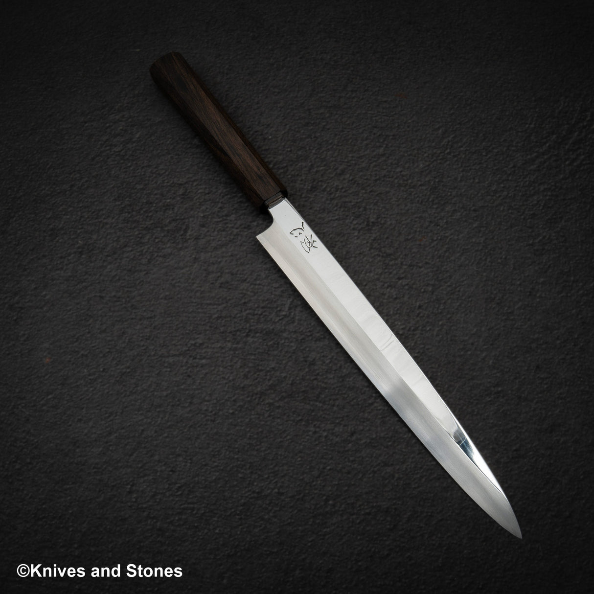 Hatsukokoro FAXR2 粉末鋼柳葉刀 240mm 鏡面拋光黑檀木