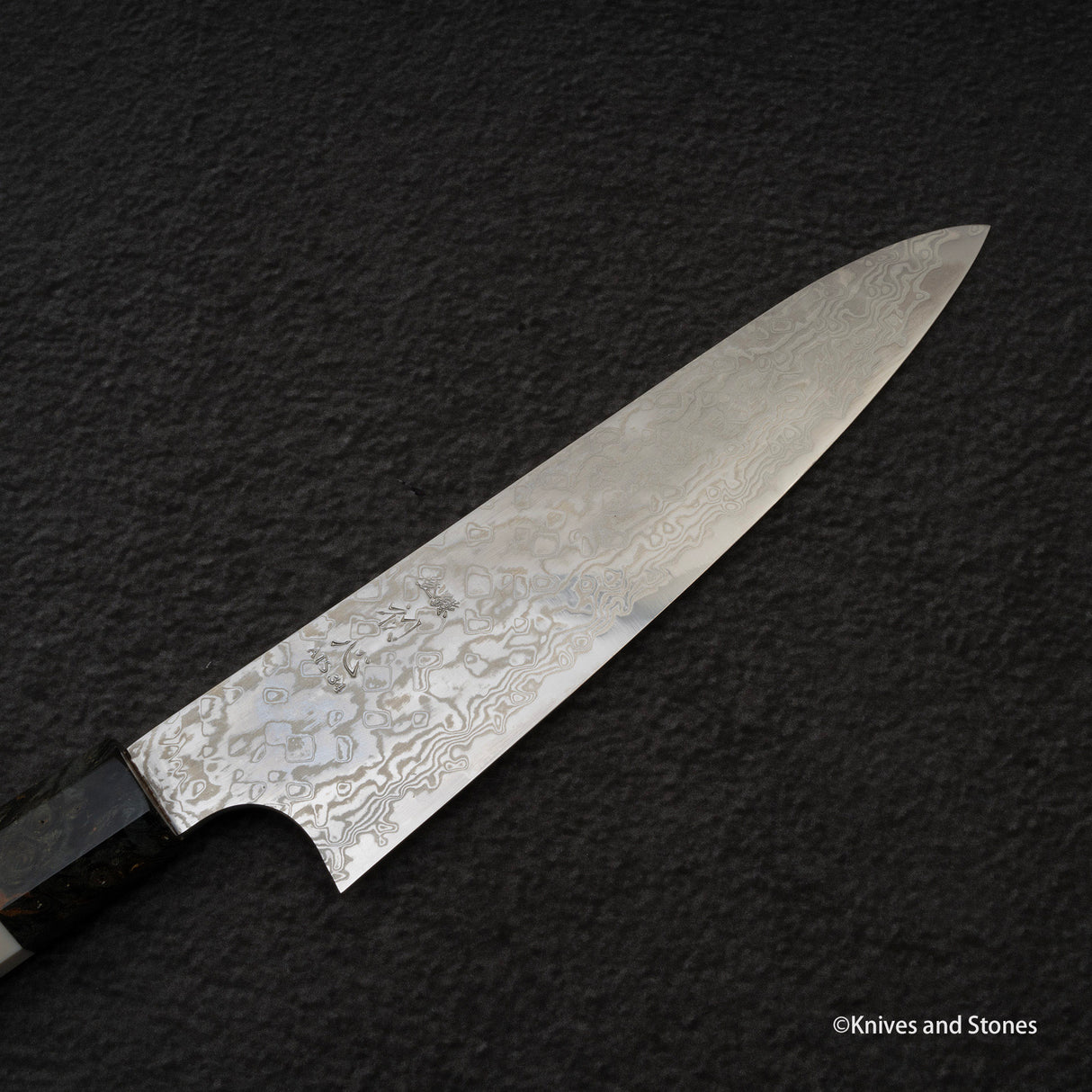 Hatsukokoro Ginga ATS34 大馬士革 Petty 150mm 染色樺木