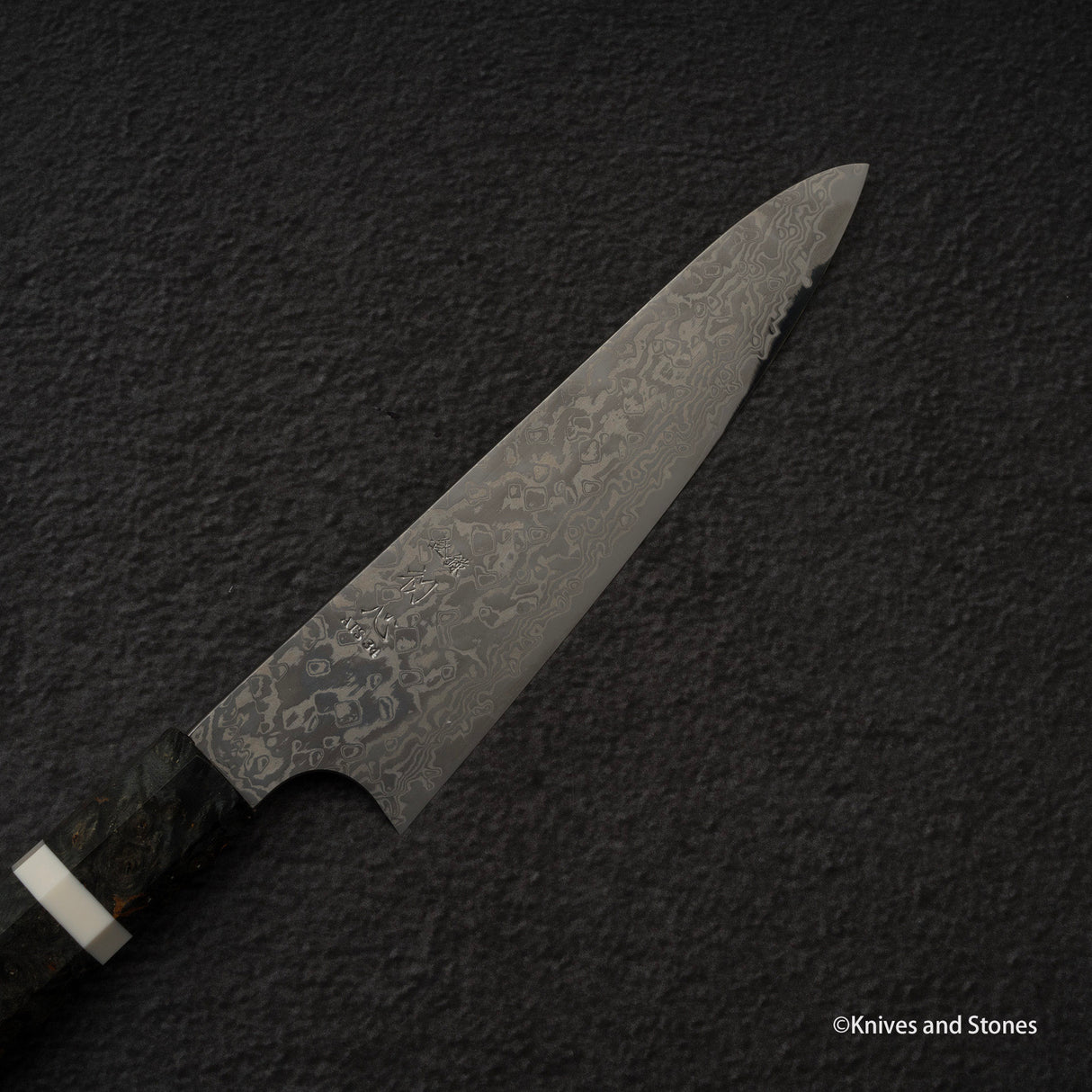 Hatsukokoro Ginga ATS34 大馬士革 Petty 150mm 染色樺木