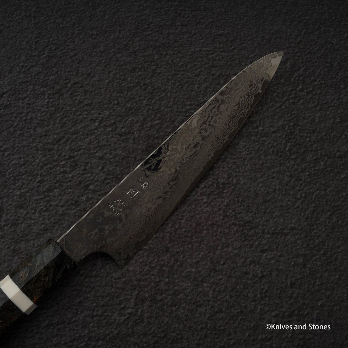 Hatsukokoro Ginga ATS34 大馬士革 Petty 150mm 染色樺木