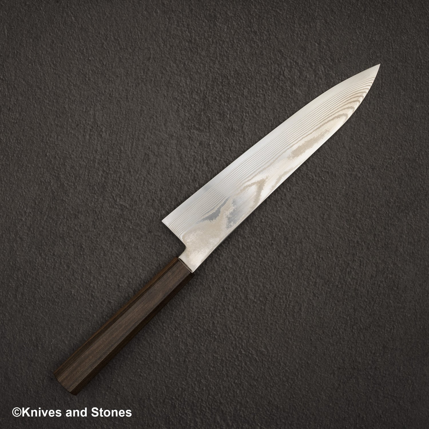 Hatsukokoro Ginso Ginsan Nickel Damascus Gyuto 210mm