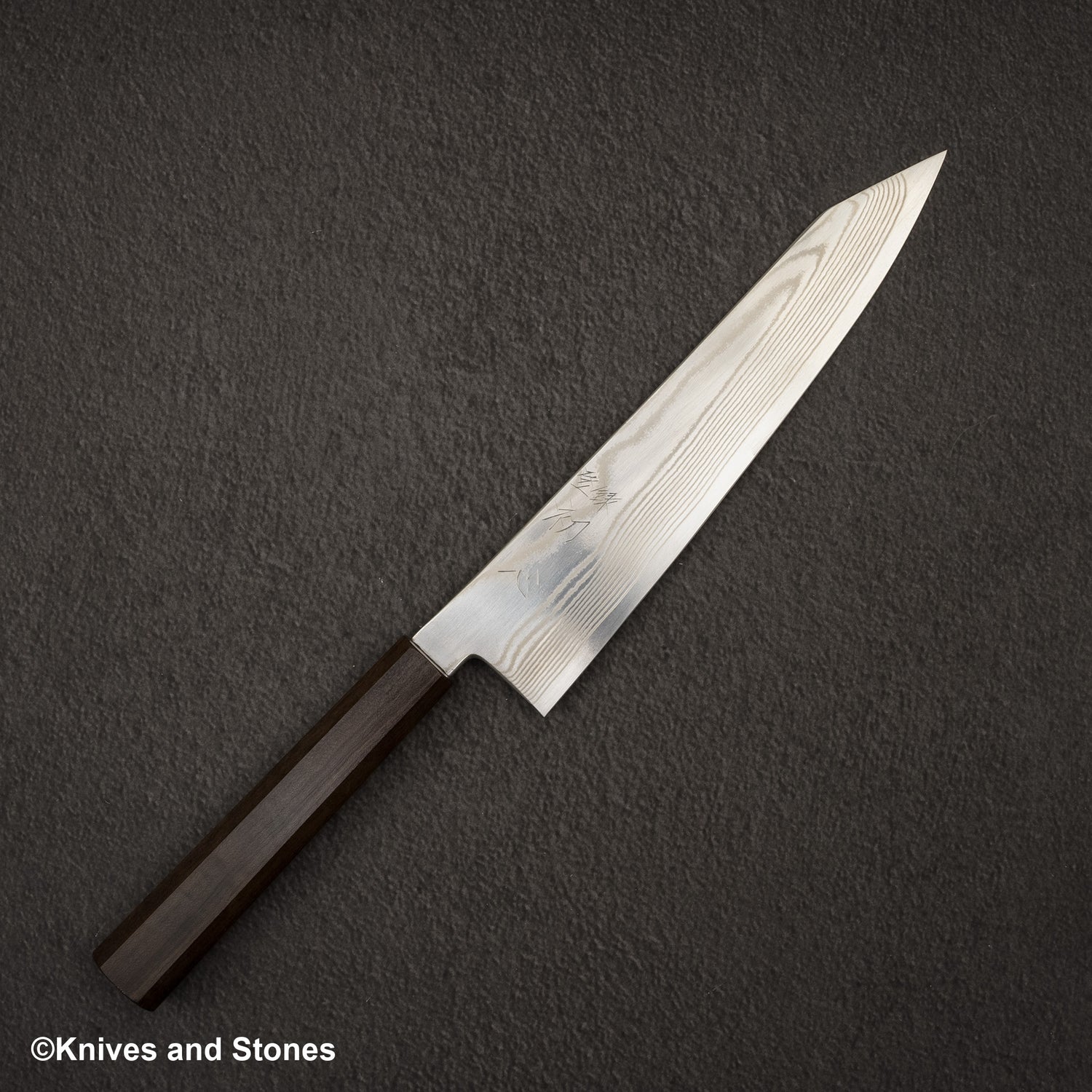 Hatsukokoro Ginso Ginsan Nickel Damascus K-tip Gyuto 210mm