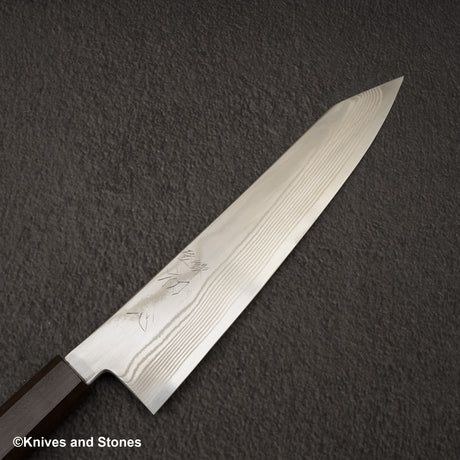Hatsukokoro Ginso Ginsan Nickel Damascus K-tip Gyuto 210mm