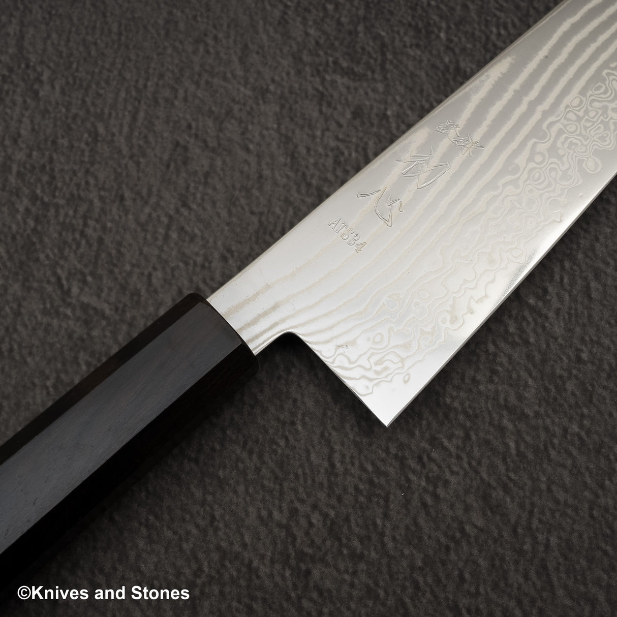 Hatsukokoro Hayabusa ATS34 Damascus Bunka 180mm