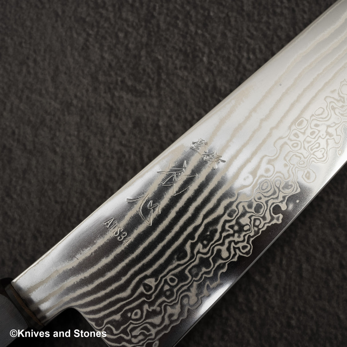 Hatsukokoro Hayabusa ATS34 Damascus Bunka 180mm