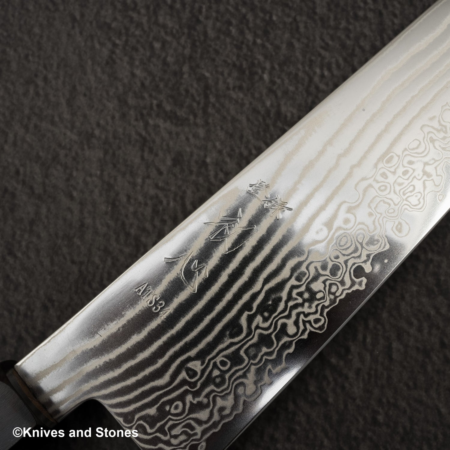 Hatsukokoro Hayabusa ATS34 Damascus Bunka 180mm