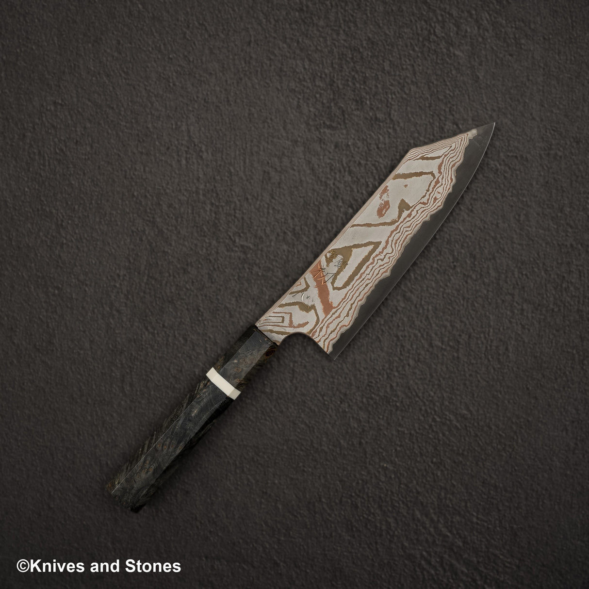 初心 x Nigara Irodori Blue 2 彩虹大馬士革文化 180mm