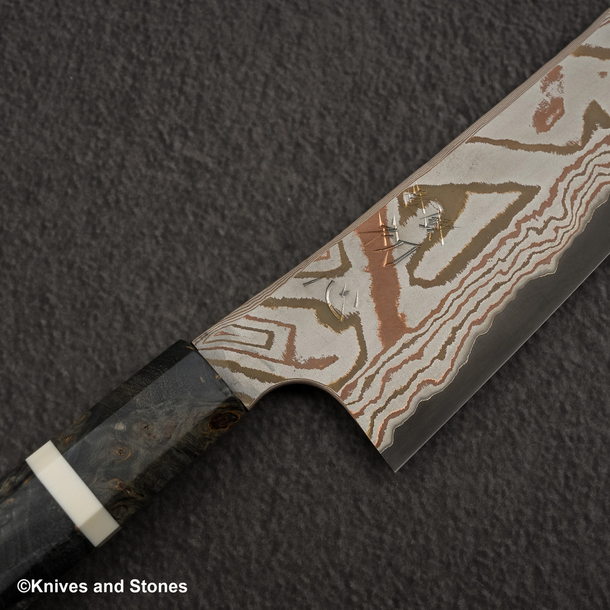 初心 x Nigara Irodori Blue 2 彩虹大馬士革文化 180mm