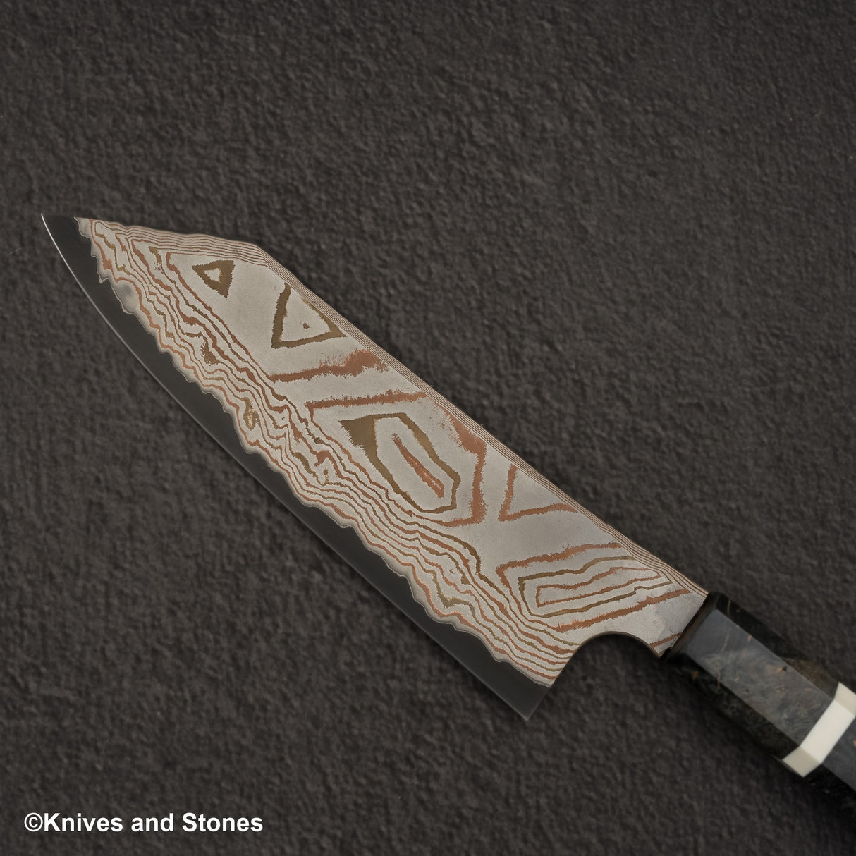 初心 x Nigara Irodori Blue 2 彩虹大馬士革文化 180mm