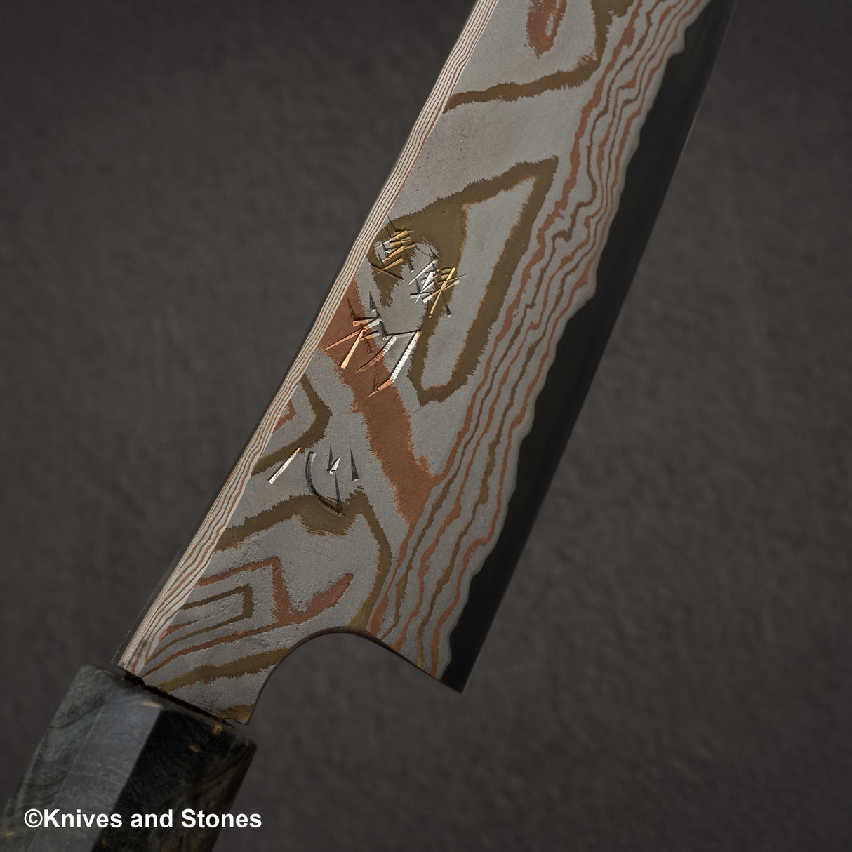 初心 x Nigara Irodori Blue 2 彩虹大馬士革文化 180mm