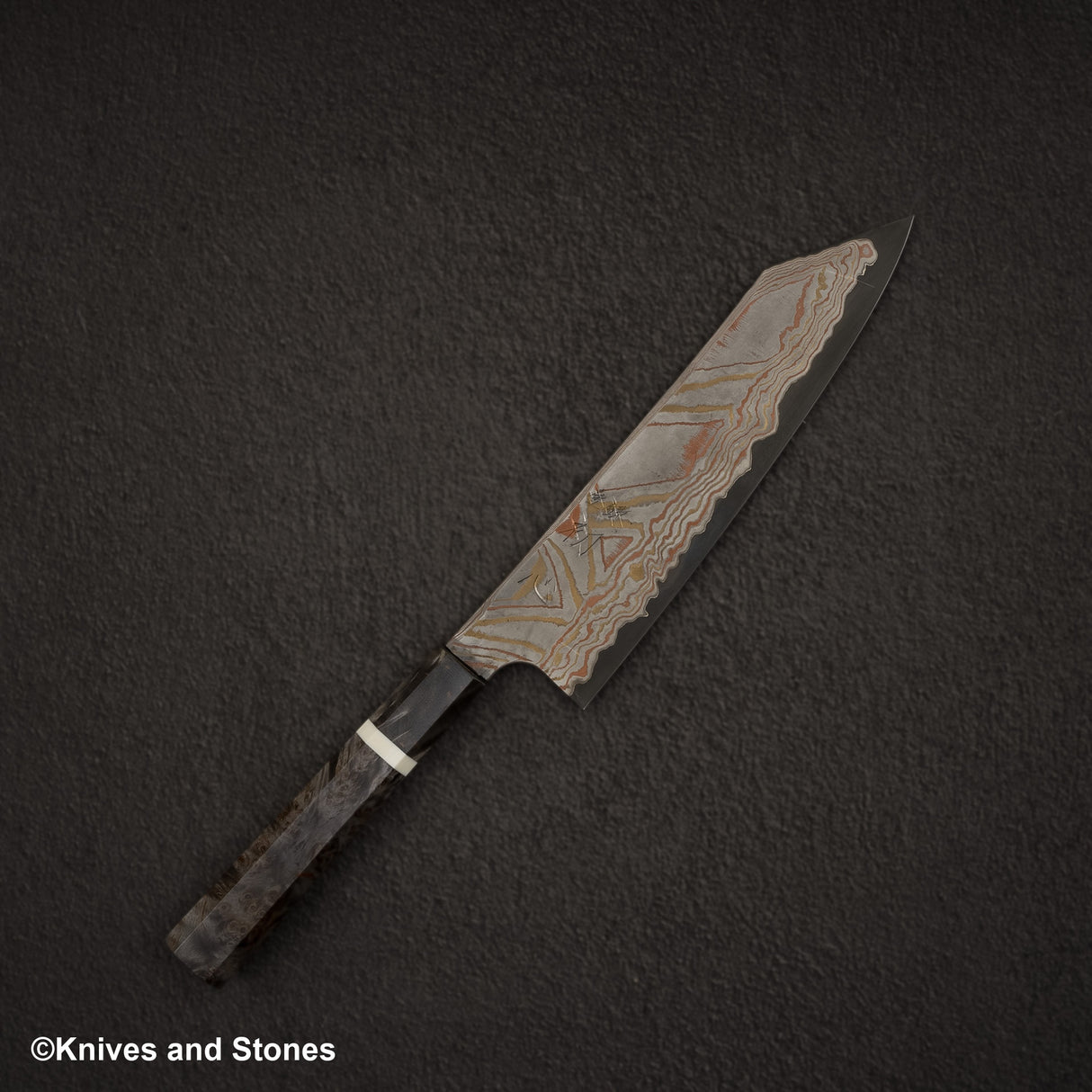 初心 x Nigara Irodori Blue 2 彩虹大馬士革 K-tip Gyuto 210mm