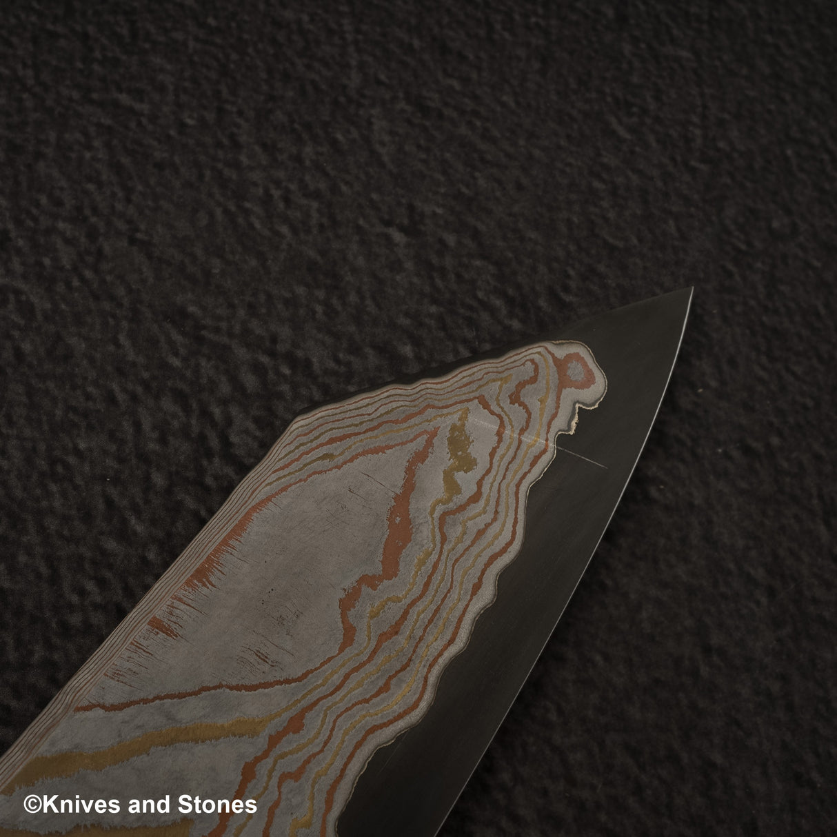 初心 x Nigara Irodori Blue 2 彩虹大馬士革 K-tip Gyuto 210mm