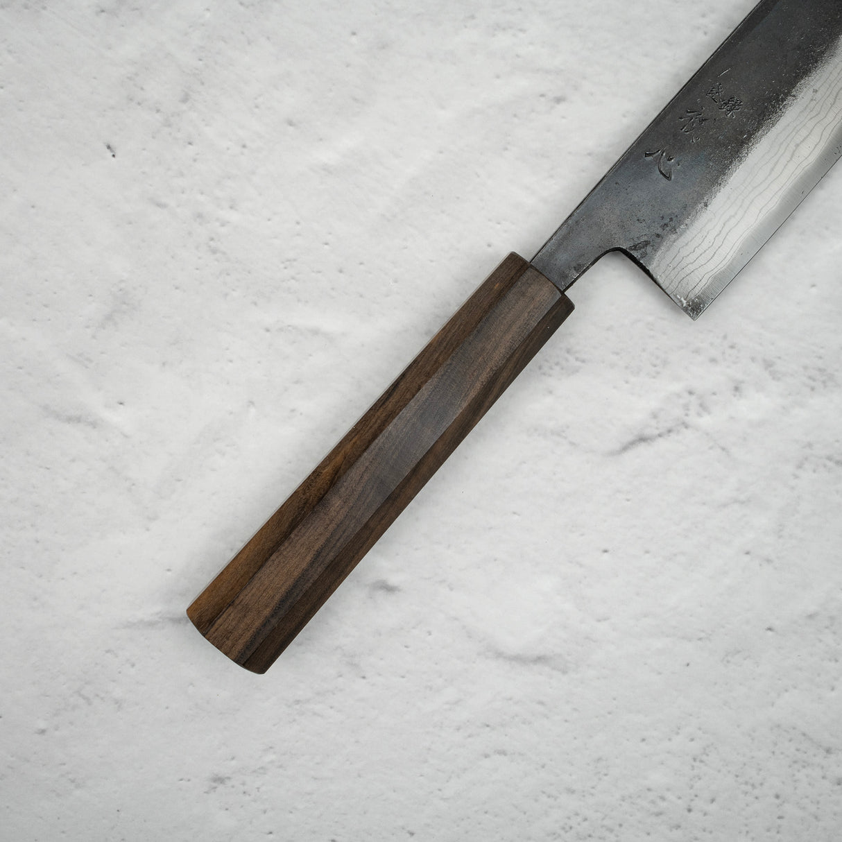 初心雲影 藍色 2 黑內大馬士革牛刀 240mm 黑色 Chacate 手柄