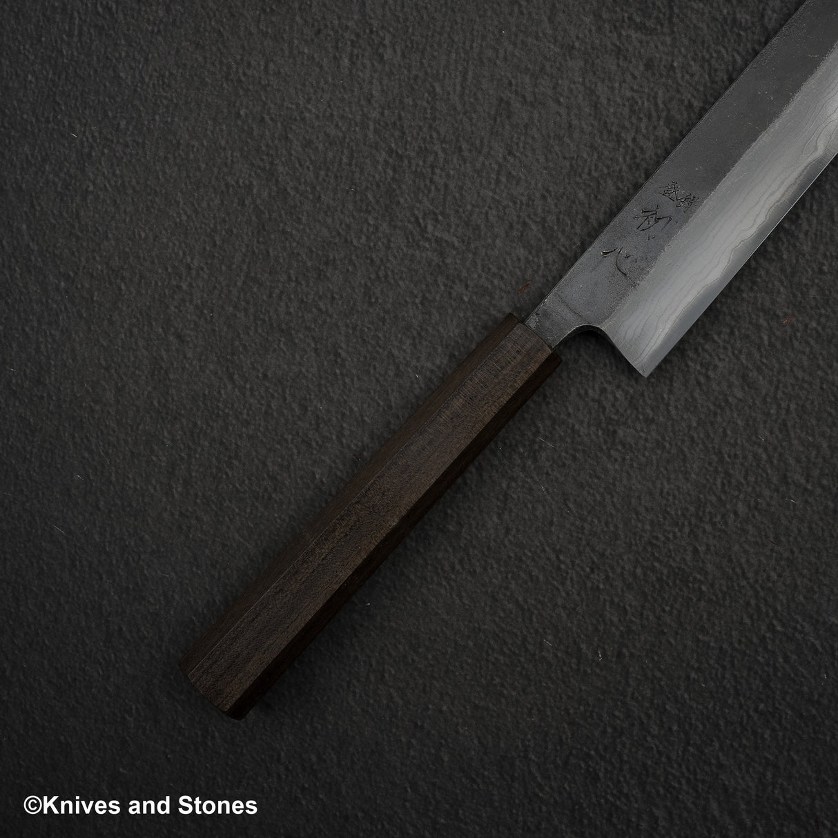 Hatsukokoro 雲影 藍色 2 黑內大馬士革 K-tip Sujihiki 255mm 黑色 Chacate 手柄