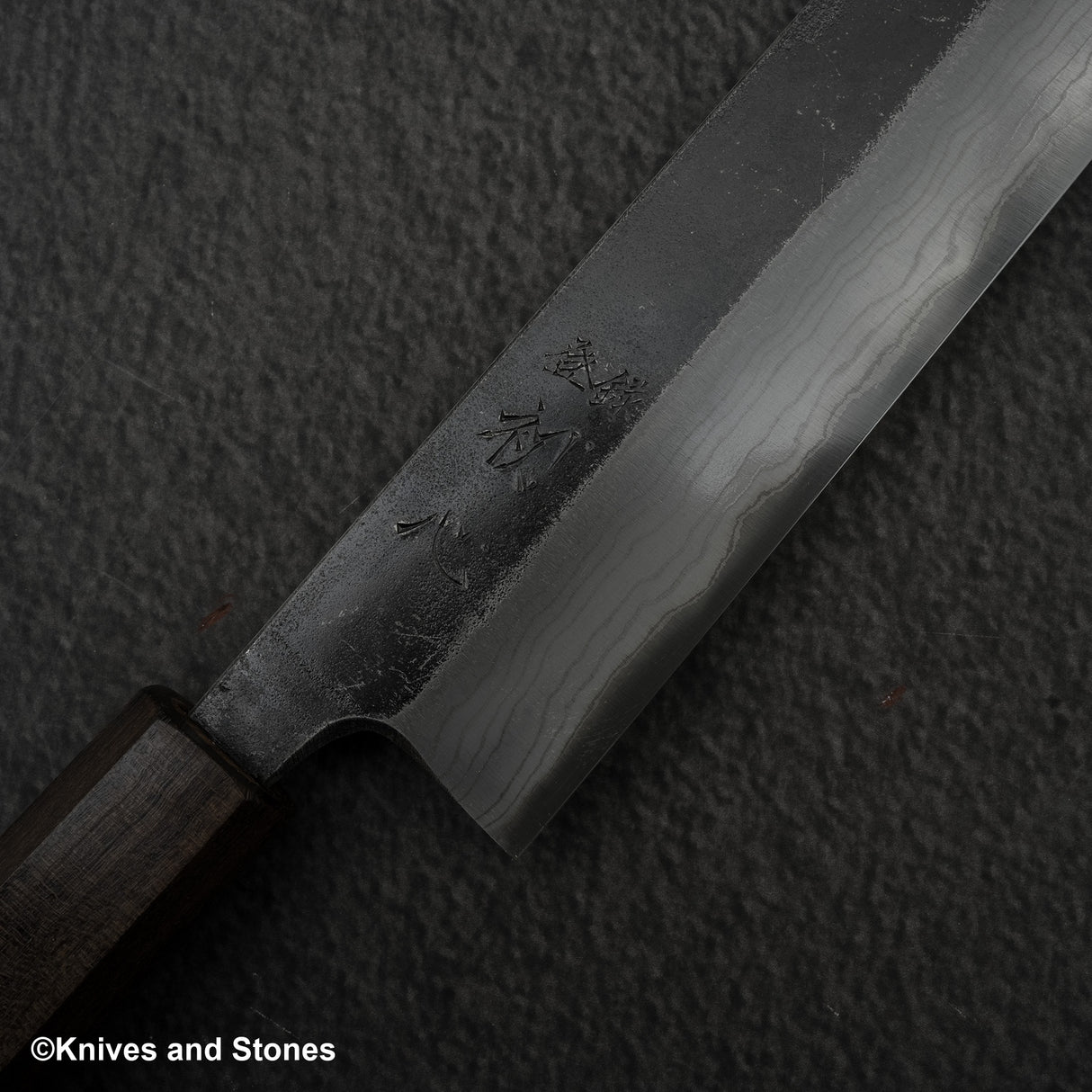 Hatsukokoro 雲影 藍色 2 黑內大馬士革 K-tip Sujihiki 255mm 黑色 Chacate 手柄