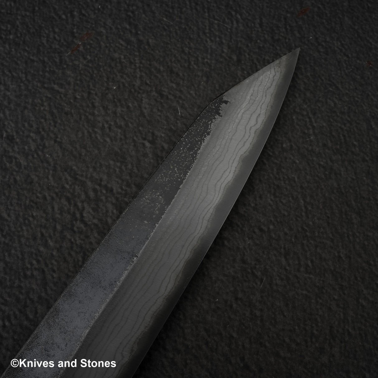 Hatsukokoro 雲影 藍色 2 黑內大馬士革 K-tip Sujihiki 255mm 黑色 Chacate 手柄