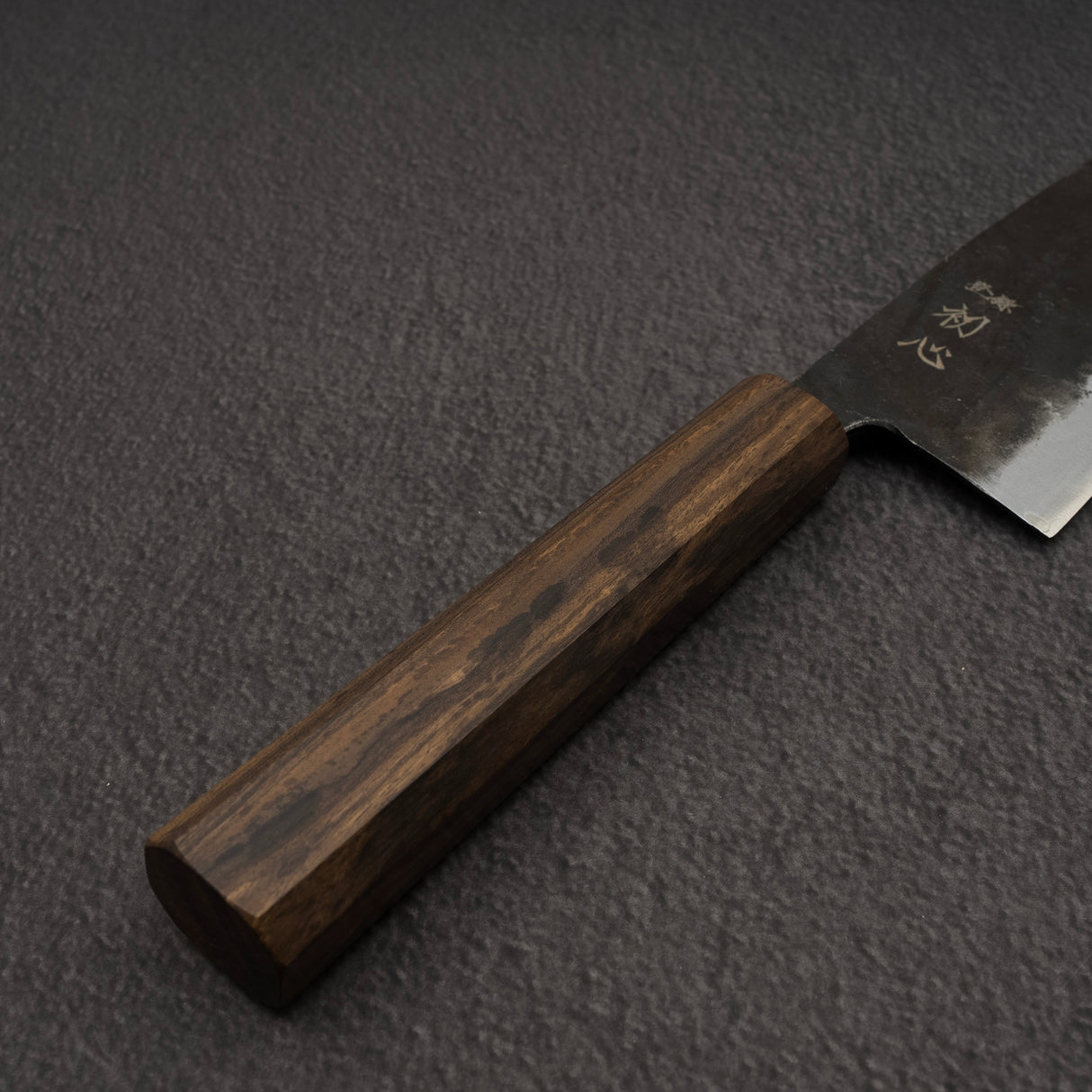 Hatsukokoro Kurogane Blue 2 Kurouchi Santoku 165mm Black Chacate