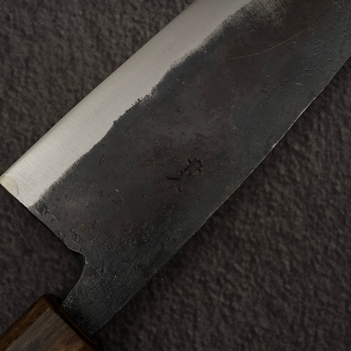 Hatsukokoro Kurogane Blue 2 Kurouchi Santoku 165mm Black Chacate