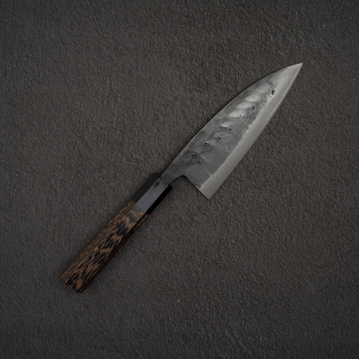 Hatsukokoro 黑風 Blue 2 Kurouchi Deba 150mm 雙斜角